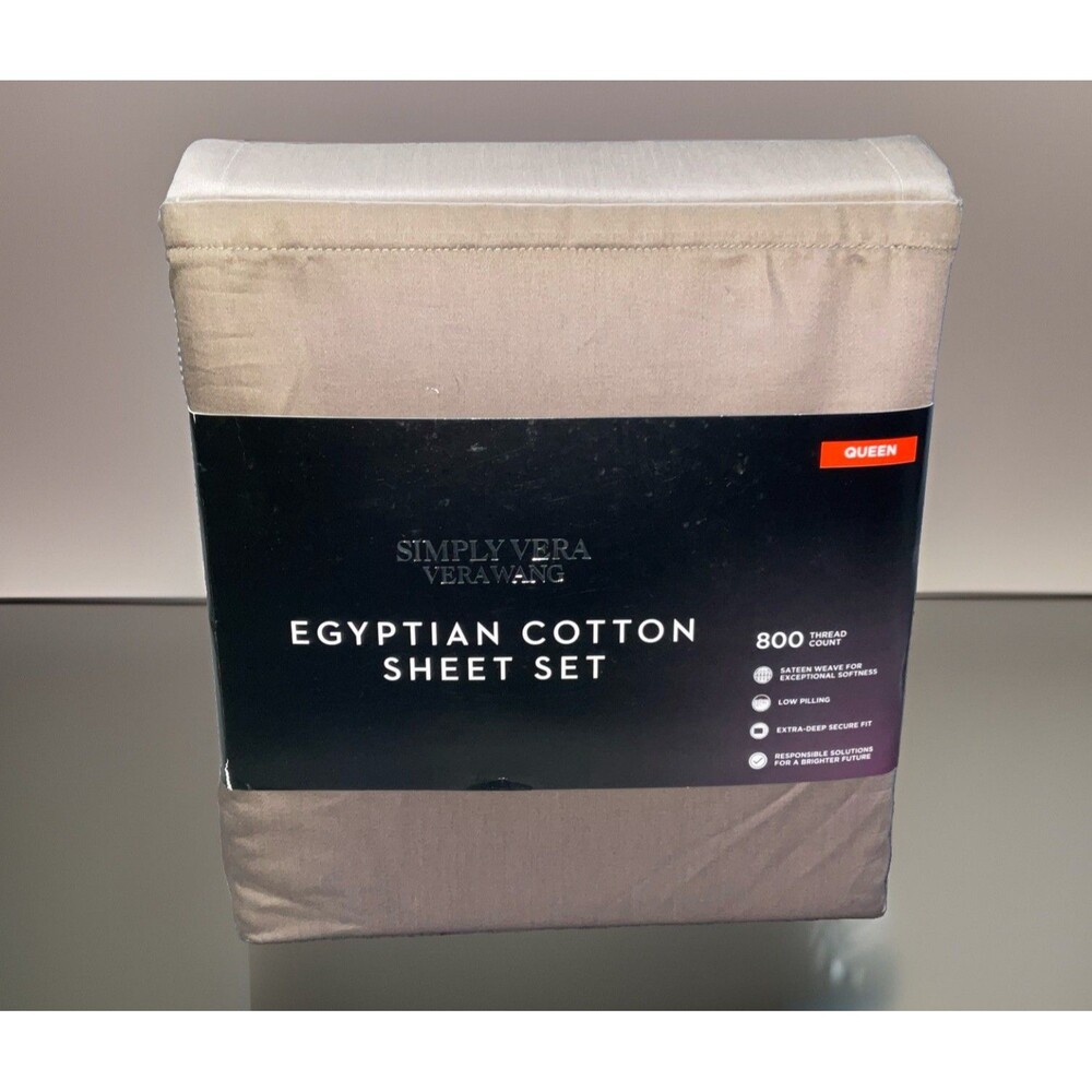 Simply Vera Wang Queen 800 Thread Count Egyptian Cotton  Queen 4pc